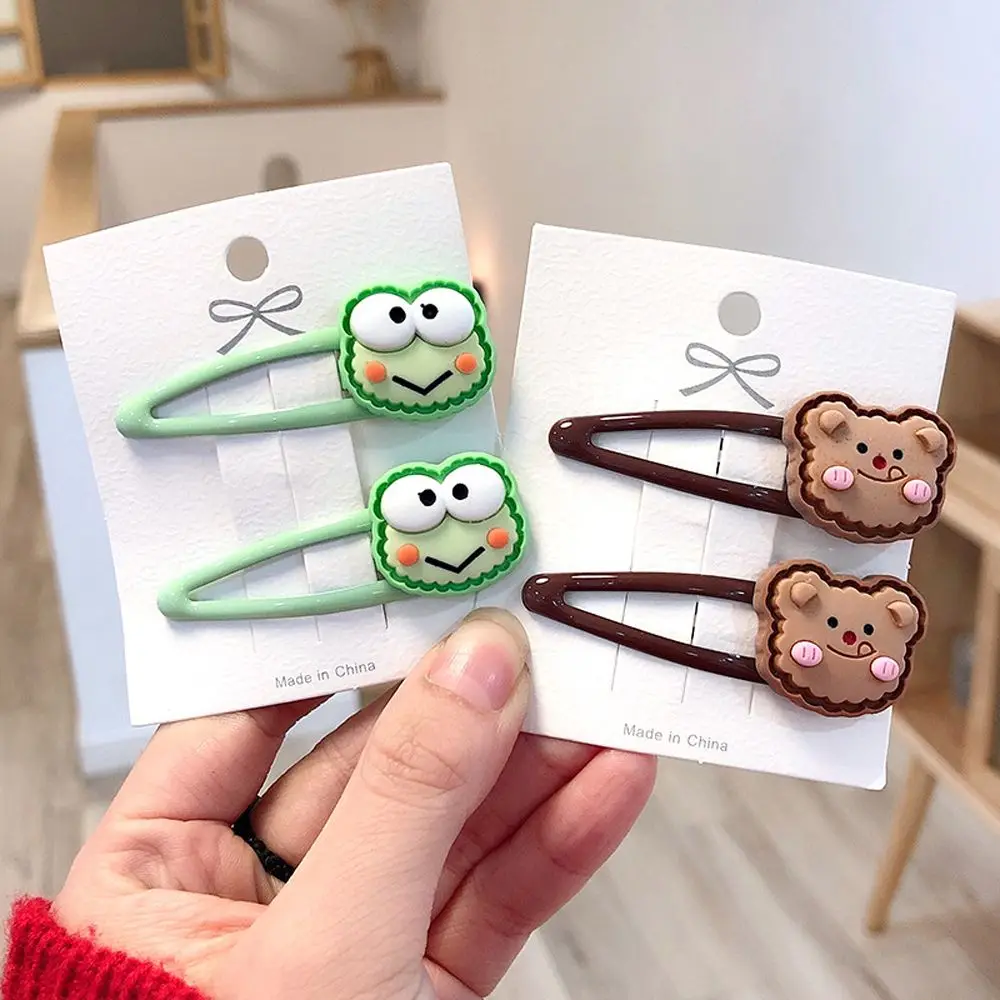 

Trendy Geometric Duck Headwear Frog For Girls Women Hair Clips Duckbill Side Clips Korean Barrettes BB Hairpins