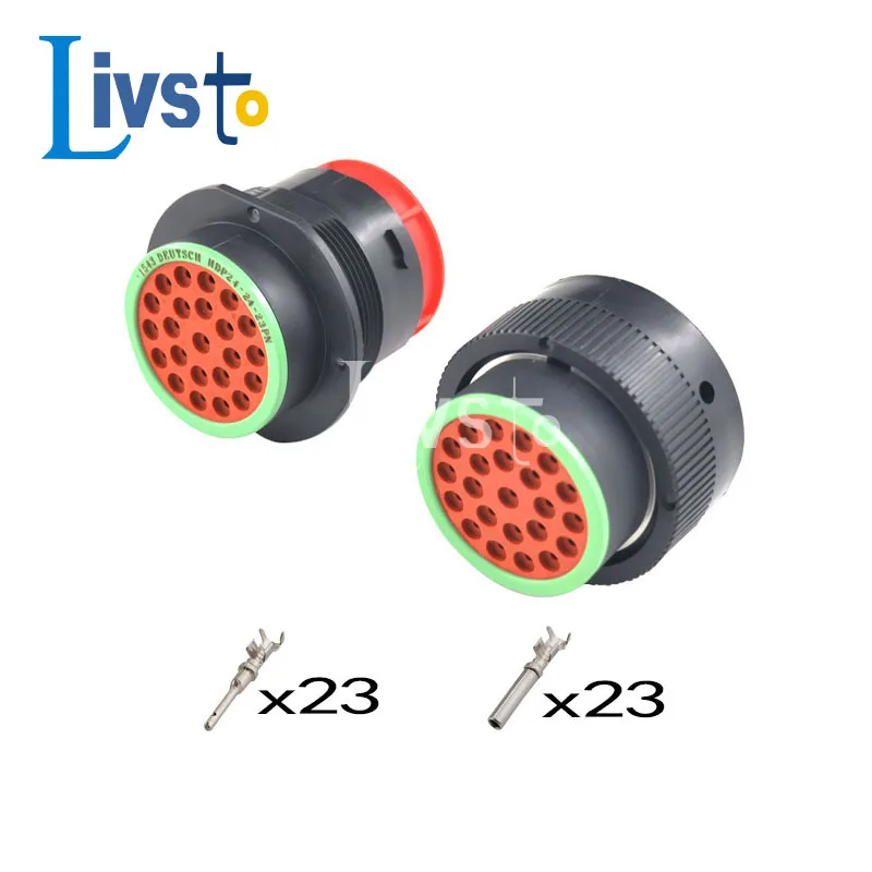 1 компл., 23 контакта, США, немецкий разъем HDP 20 серии, автомобильная штепсельная вилка HDP24-24-23PE