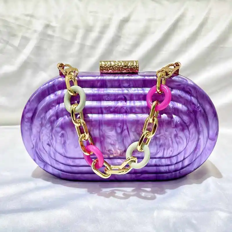 

Women Luxury Brand Designer PVC Acrylic Box Clutches Evening Party Lady Shoulder Purse Wedding Gift Mini Wallets New Bag