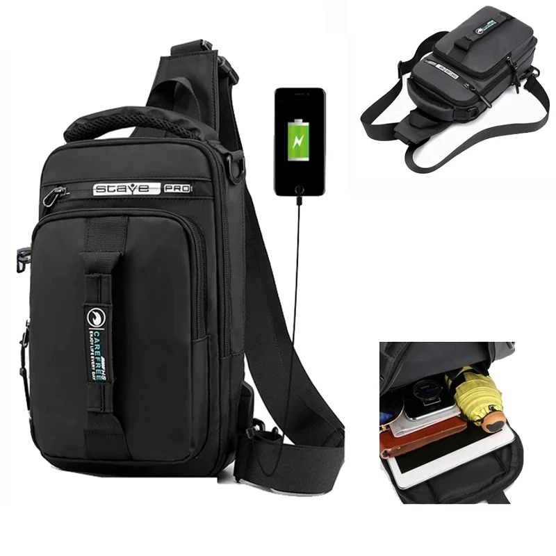 

Body Pack Crossbody Travel Messenger For Pack Sling Waterproof Bags Chest Cross Shoulder Men Male Bag Multifunction