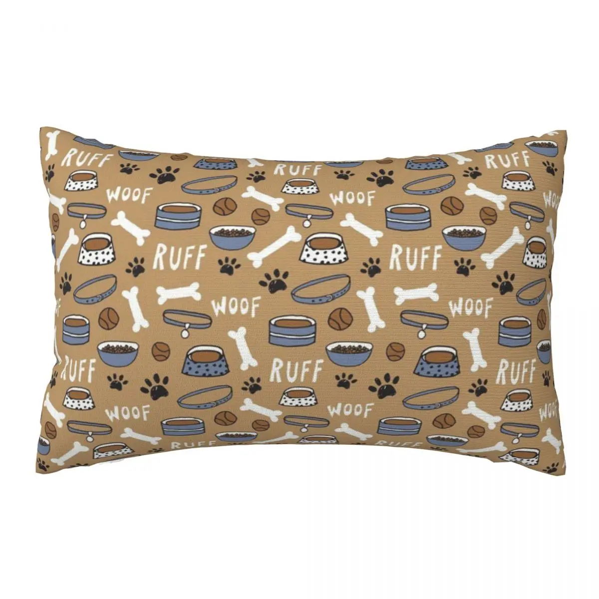 

Dog Paw Ruff Woof Bone Decorative Pillow Covers Throw Pillow Cover Home Pillows Shells Cushion Cover Zippered Pillowcase