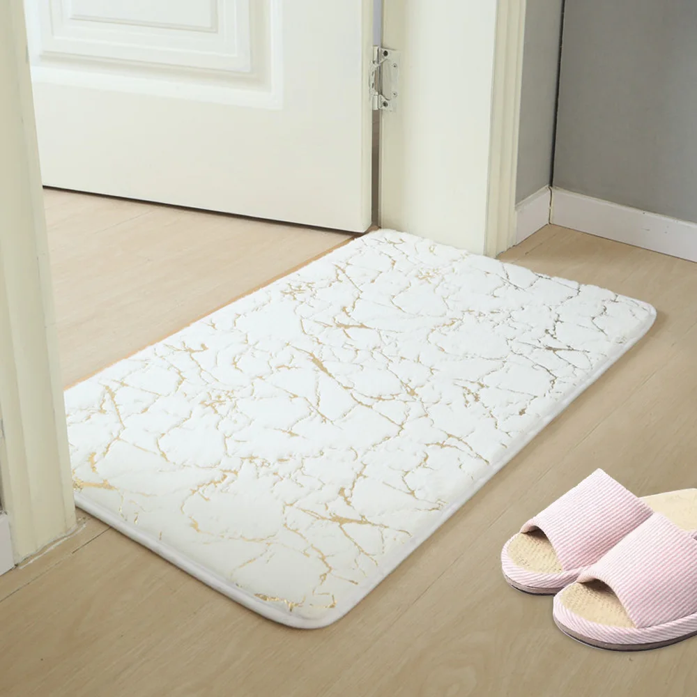 3pcs bathroom toilet mats set gold printing anti slip rugs entrance doormat bath mats toliet lid pad home living room decoration free global shipping