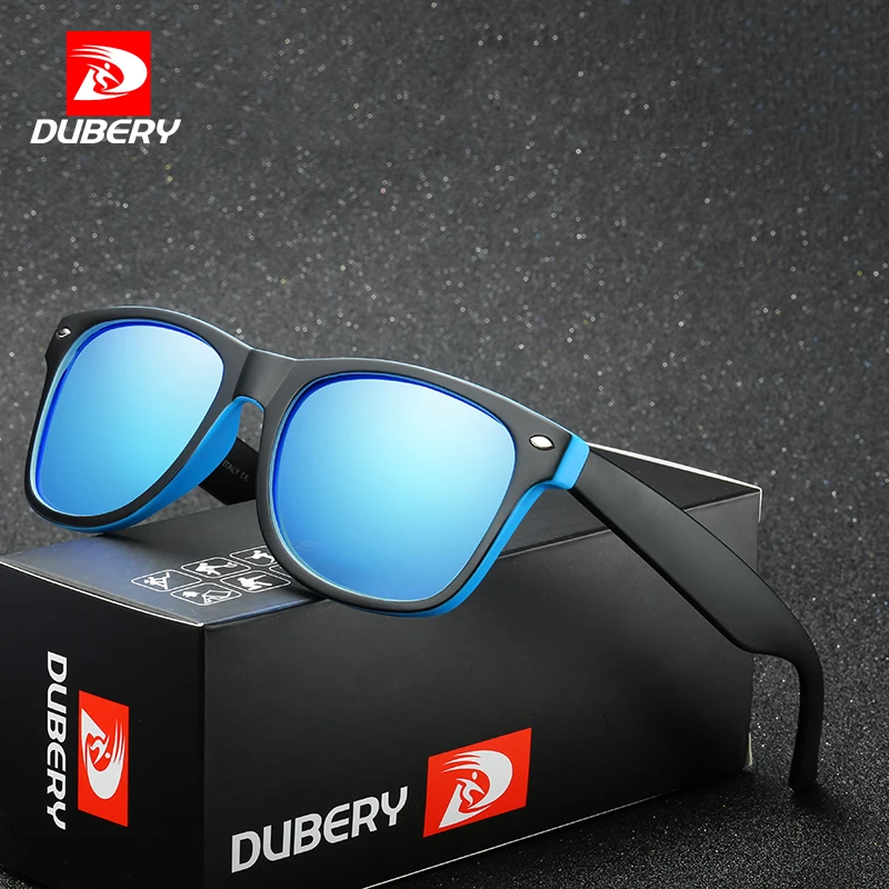 

Солнечные очки DUBERY поляризационные для мужчин, модные темные очки для вождения, прямоугольной формы, спортивные солнцезащитные, с футляром