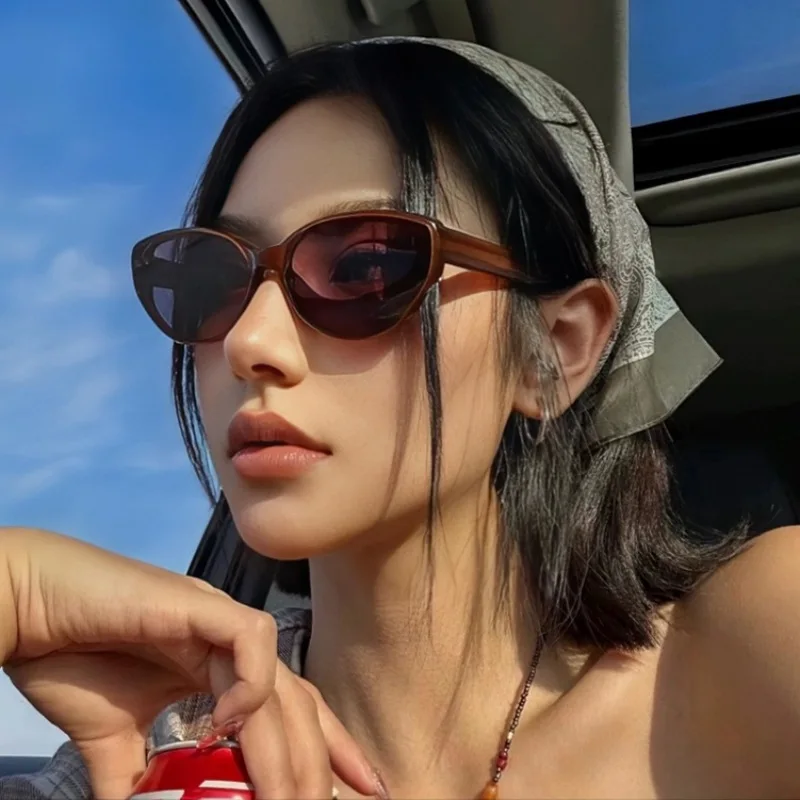 Роскошные дизайнерские солнцезащитные очки женские кошачий глаз маленькие с
