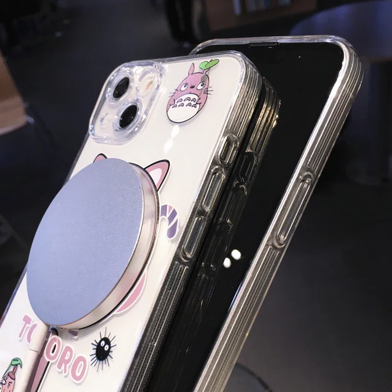 Магнитный чехол для телефона Cartoon Hot T-Totoros Magsafe Samsung Galaxy S24 S23 S22 S21 S20 FE Plus Ultra 5G мягкий