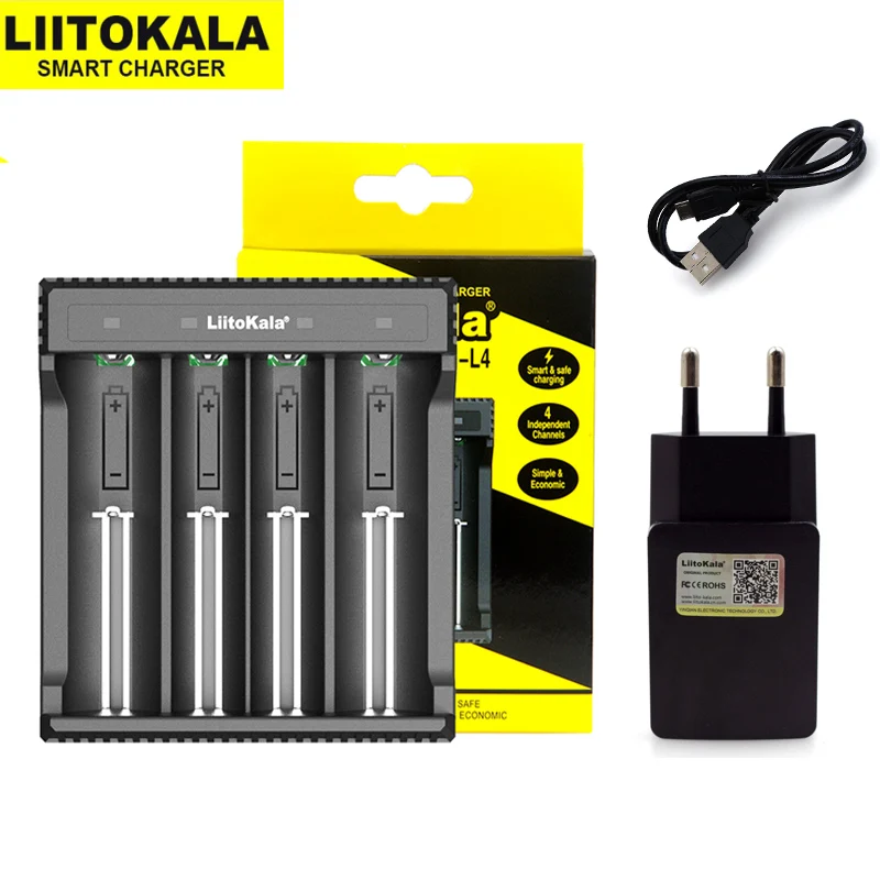Зарядное устройство LiitoKala Lii-L4-L2 для аккумуляторных батарей 4 слота 2 18650 26650 21700