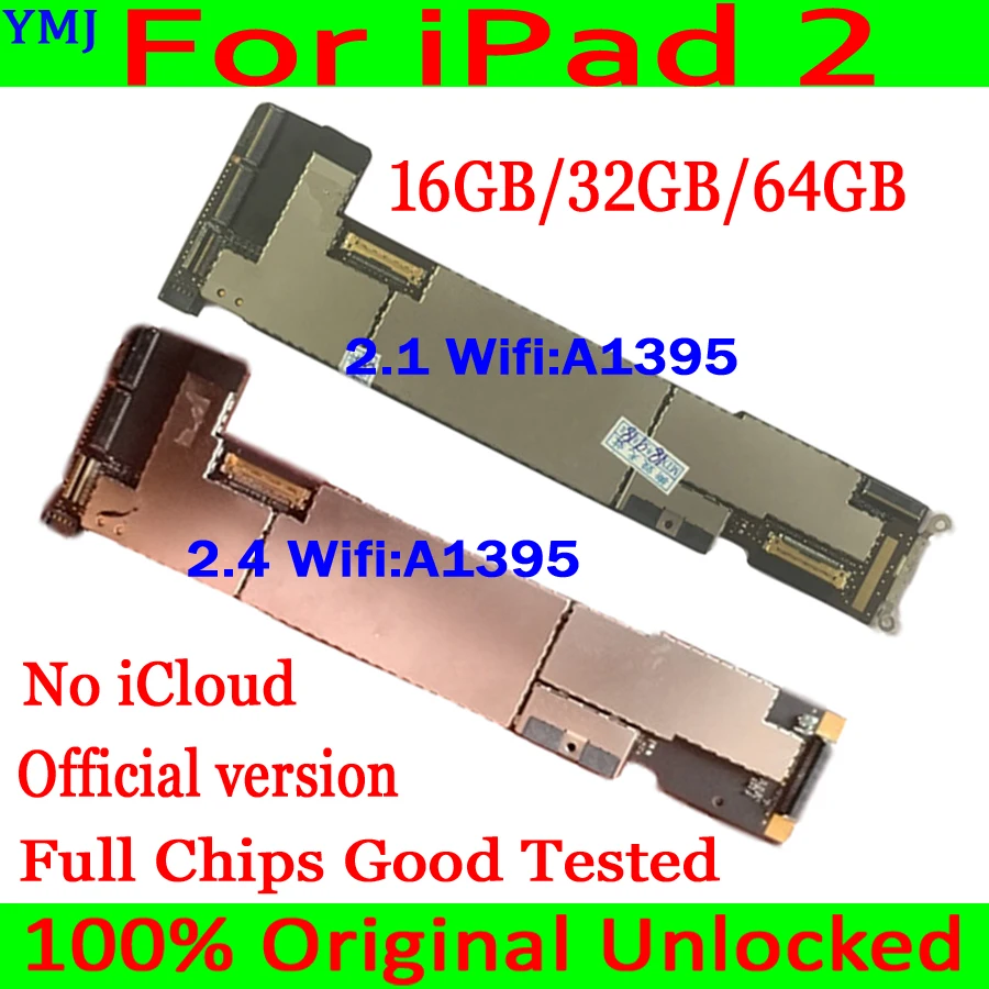 

Mainboard A1395 Wifi And A1396/A1397 3G Version For IPad 2 100% Tested Motherboard Original Unlocked Clean ICloud Logic Board