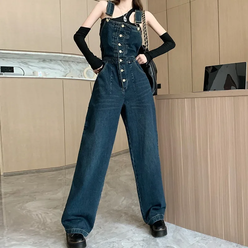 

Джинсовые подтяжки сексуальные женские синие облегающие повседневные джинсовые комбинезоны без рукавов Комбинезоны