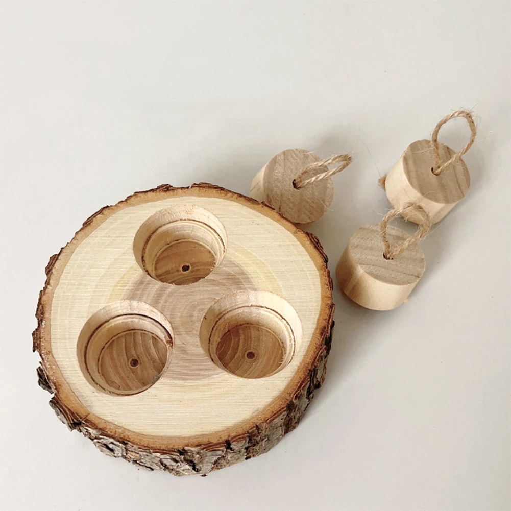 Кролик искусственная кожа маленькое животное деревянная колышка интерактивные