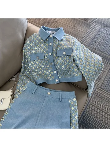 Новый осенний Повседневный Универсальный костюм Neploe с брюками и отложным воротником в западном стиле