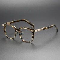 japanese handmade acetat prescription glasses frame fashion square reading eyeglasses men women can match optical lens msd at12