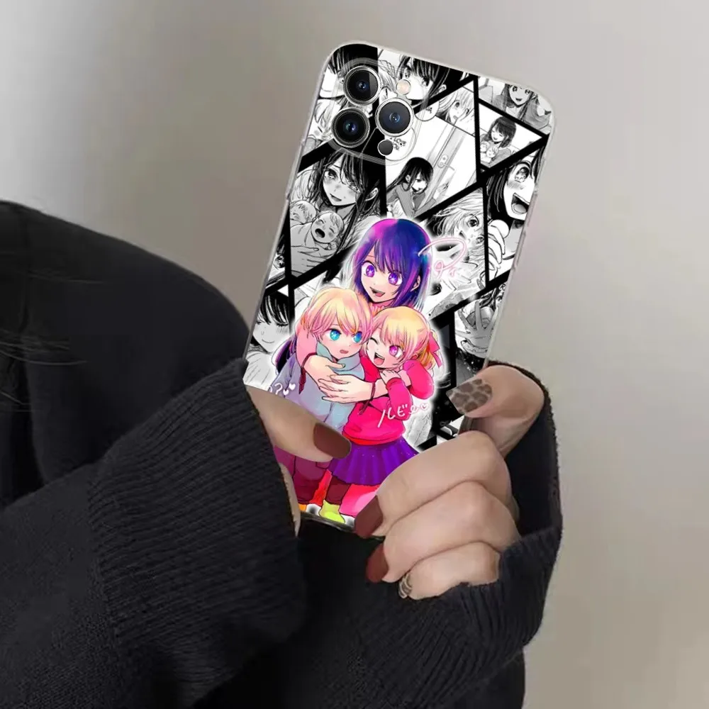Oshi No Ko Anime Phone Case For iPhone 13 14 Pro Max XS XR 12 11 Pro 13 Mini 6 7 8 Plus Clear Back Cover Capa