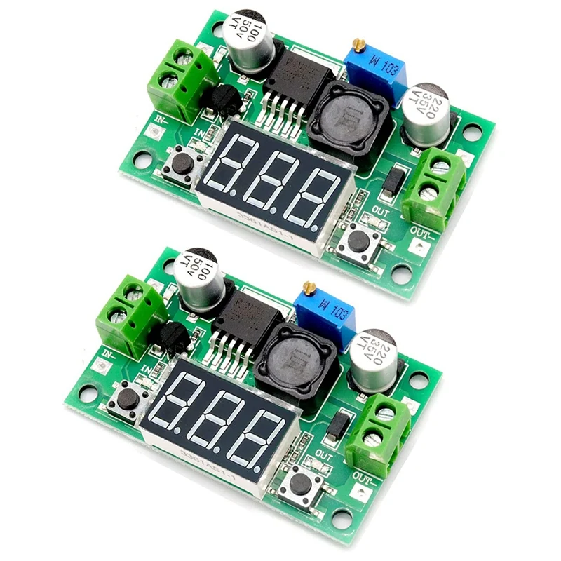 

RISE-LM-2596 Adjustable DC-DC Step Down Buck Power Convert Module 4.0-40V Input To 1.25-37V Output With LED Voltmeter Display