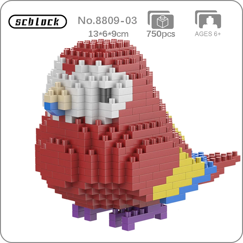 SC 8809-03 кукла с животными мир Красный попугай Летающая Птица Попугай ПЭТ мини