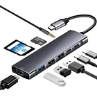 Адаптер OTG Thunderbolt 3-USB 3,5, мм, с PD TF SD для Macbook ProAir M1 Galaxy S21 S20