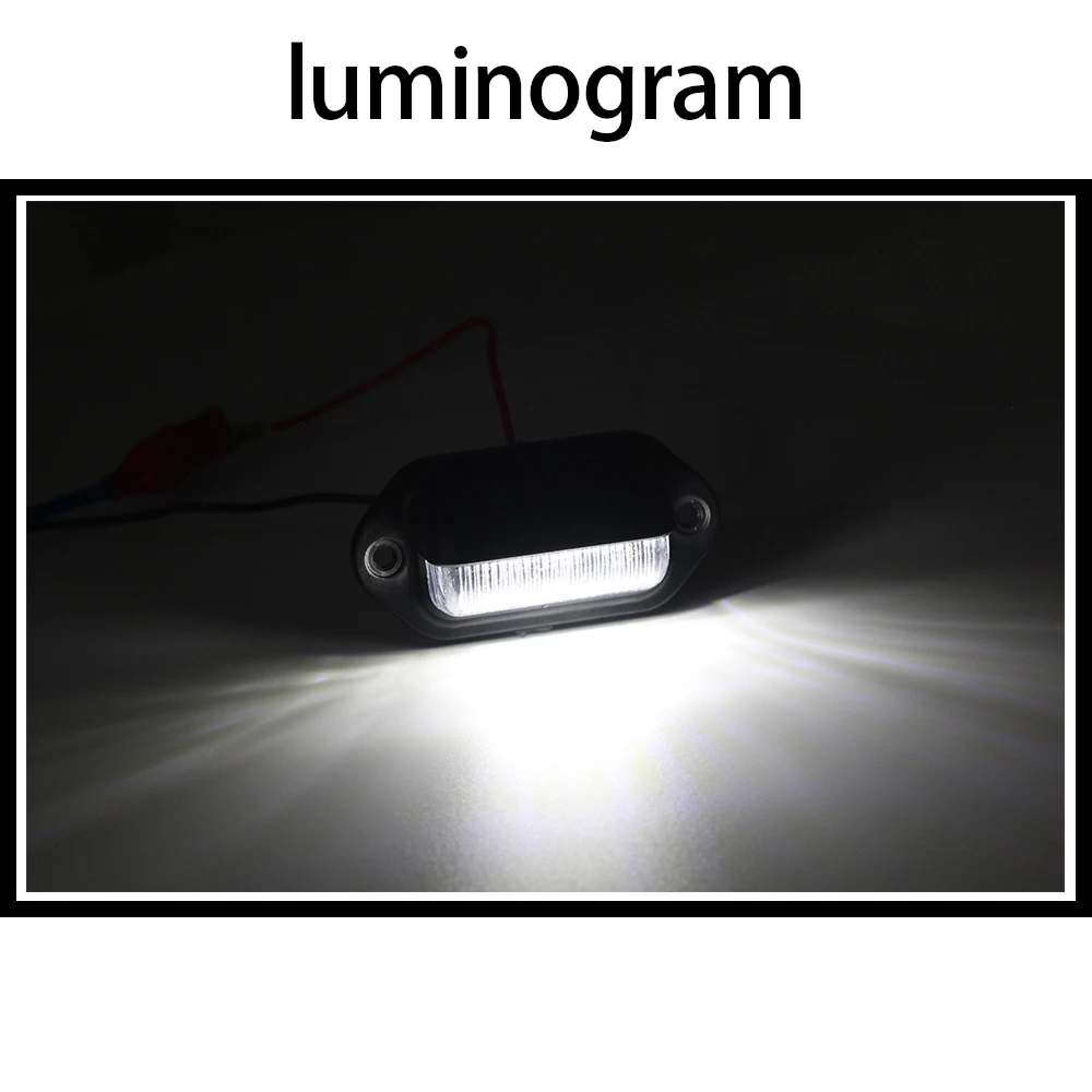 Светодиодный номерной знак светильник DC 12 В 24 водонепроницаемый задний фонарь