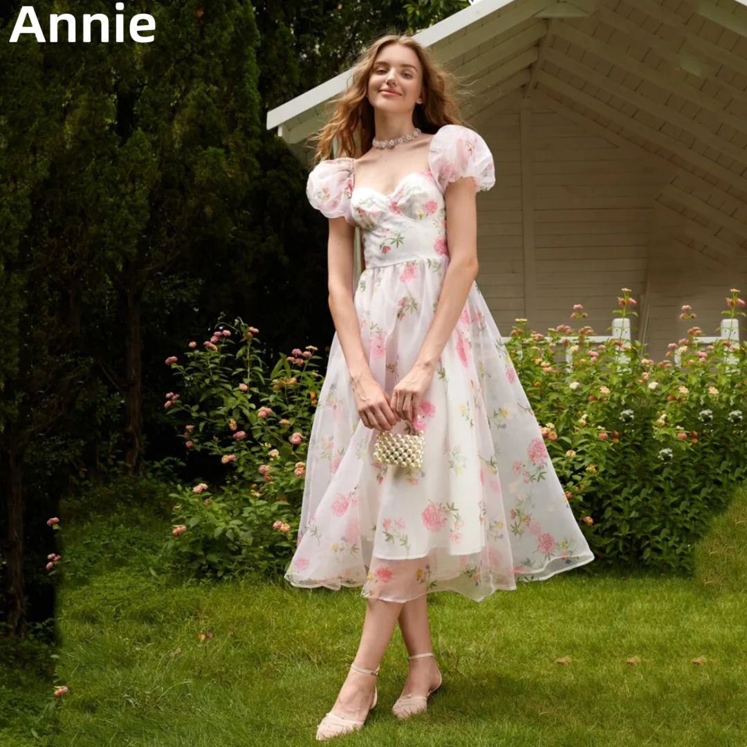 

Annie Chic Roses Prom Dresses Medium Length Sweetheart Princess Birthday Party Evening Dress 2023 Vestidos De Noche