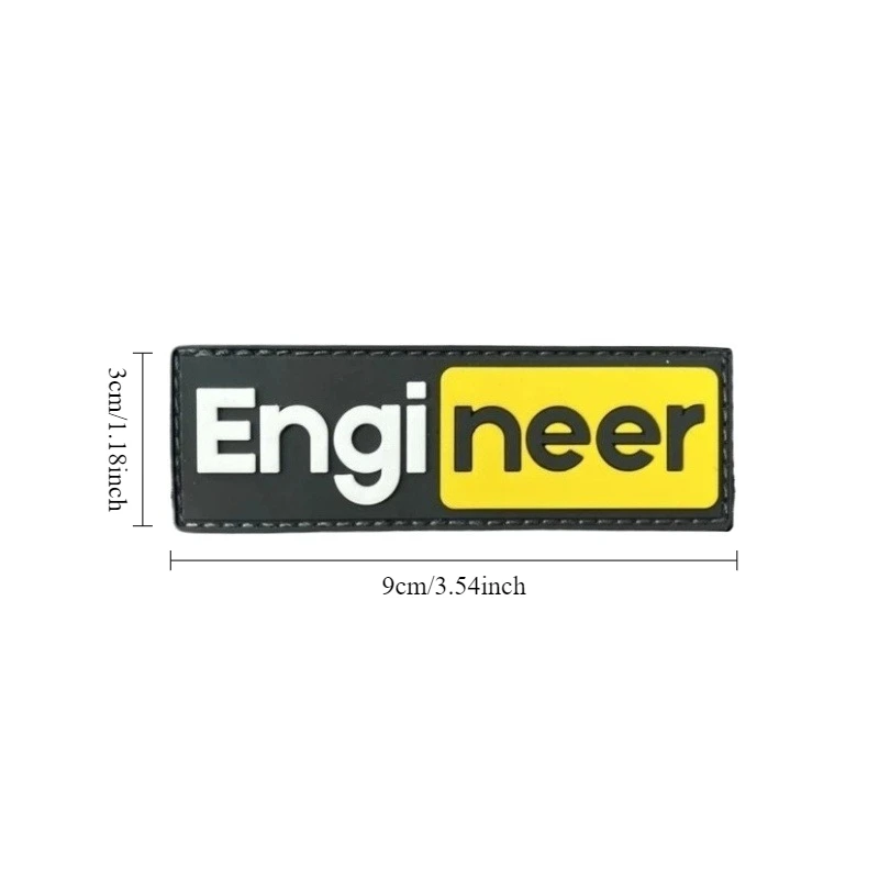Тактическая нашивка из ПВХ «Engineer», эмблема на липучке, военный значок боевой повязки, наклейки на рюкзак (art.: 3920d26cef244) - 3920d26cef244