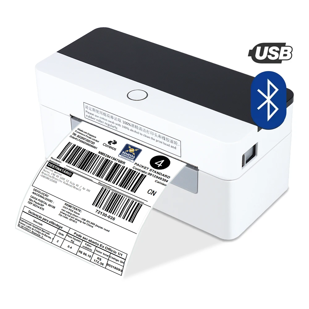 Xprinter Принтер транспортировочных этикеток 463BUSB/Bluetooth 4-дюймовый принтер