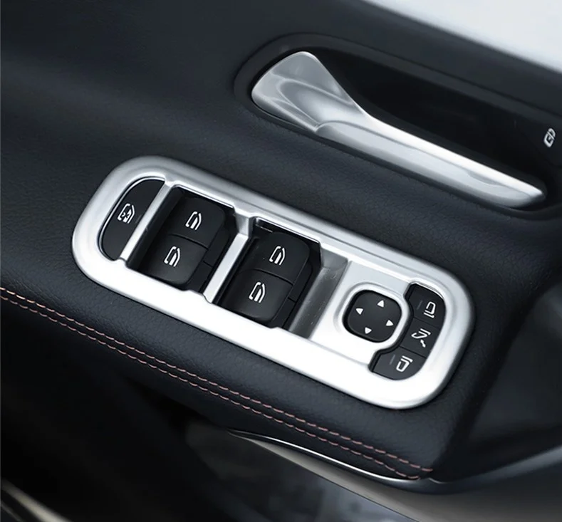 

For Mercedes Benz 19 new class A interior finish door panel for a180l a200l modified glass control frame decorative sticker