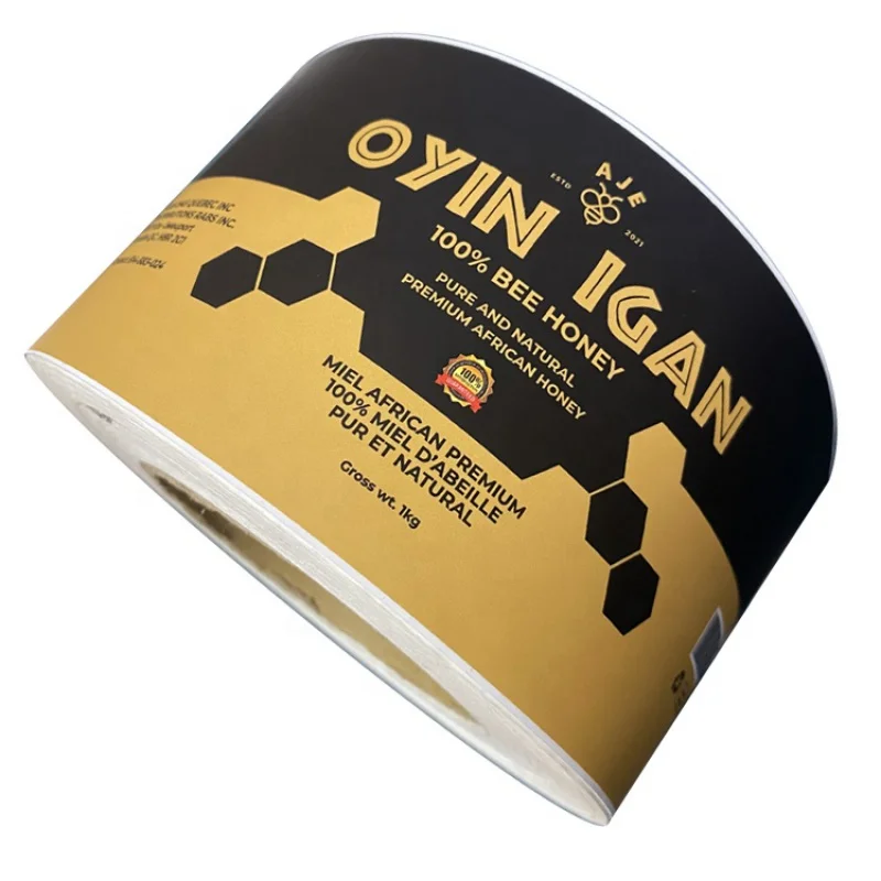 

Wholesale Custom Printed Packaging Vinyl Stickers Labels For Honey Jars