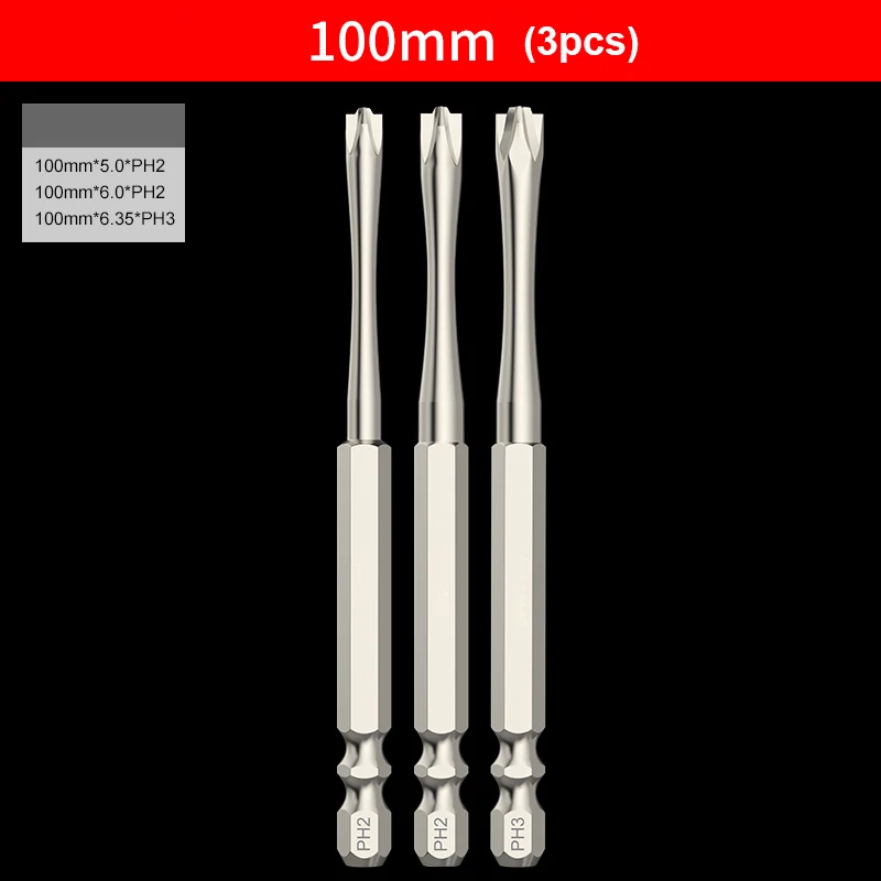 75 мм/100 мм FPH1 FPH2 FPH3 отвертки с шестигранным хвостовиком 1/4 дюйма набор магнитных отверток электрика для панелей переключателей воздуха