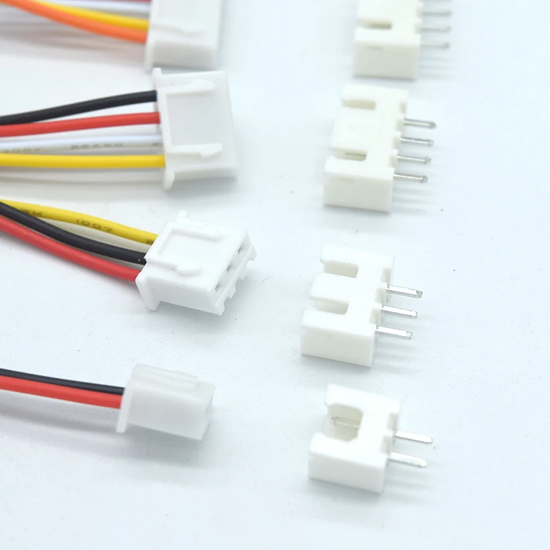

10Sets 2.54mm Pitch XH2.54 Male Plug Female Straight Needle Connector 26AWG 2/3/4/5/6/7/8/9/10Pin With 100MM/200MM Wire Cabe