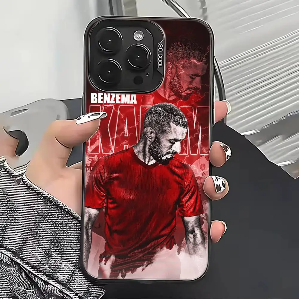 Чехол для телефона K-Karim Benzema Football Cheer для iPhone 17, 16, 15, 14, 13, 12, 11 Plus, Pro Max, XS, цветной, с серебряным покрытием внутри (art.: 3920d9fa047de) - 3920d9fa047de