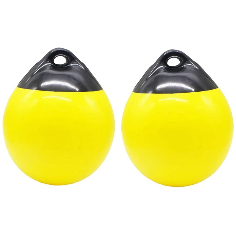 

2Pcs Boat Fenders Ball Round Anchor Buoy, Dock Bumper Ball PVC Shield Protection Marine Mooring Buoys 10X12in