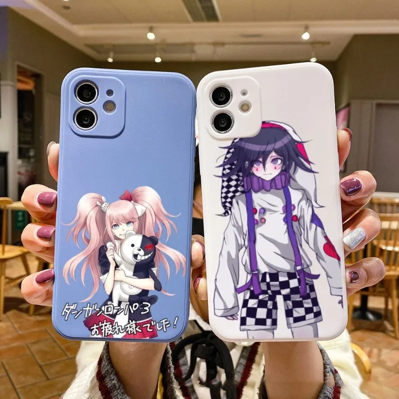 

Чехол Danganronpa для телефона IPhone 14 11 12 13 Pro Max X XR XSMax 6 6S 7 8 Plus SE 2022, Мягкий Квадратный цветной чехол для телефона