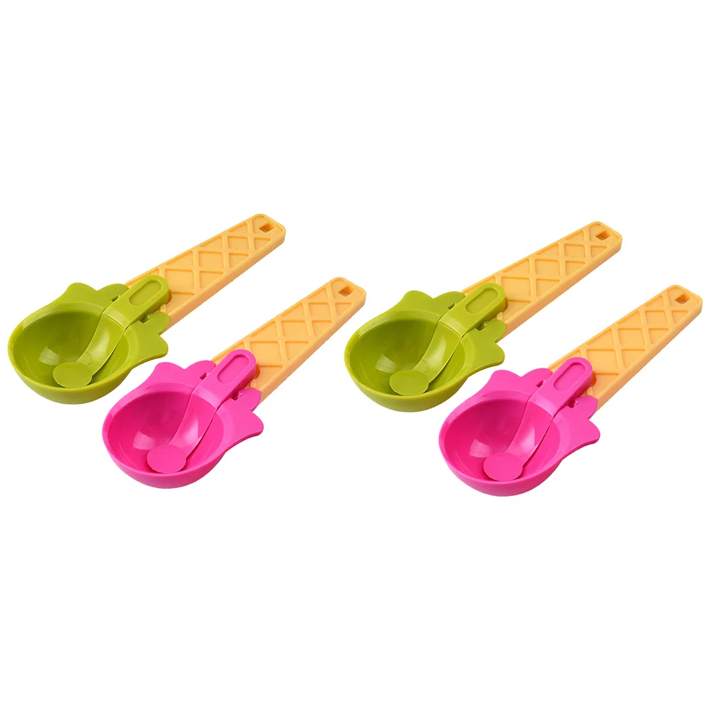 

4pcs Ice Cream Scoops Dessert Spoons Food Serving Spoons Melon Baller Scoops