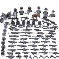 boys toys 6pcs military special swat forces soldiers bricks armed building blocks figures army weapons accessories toy for kids
