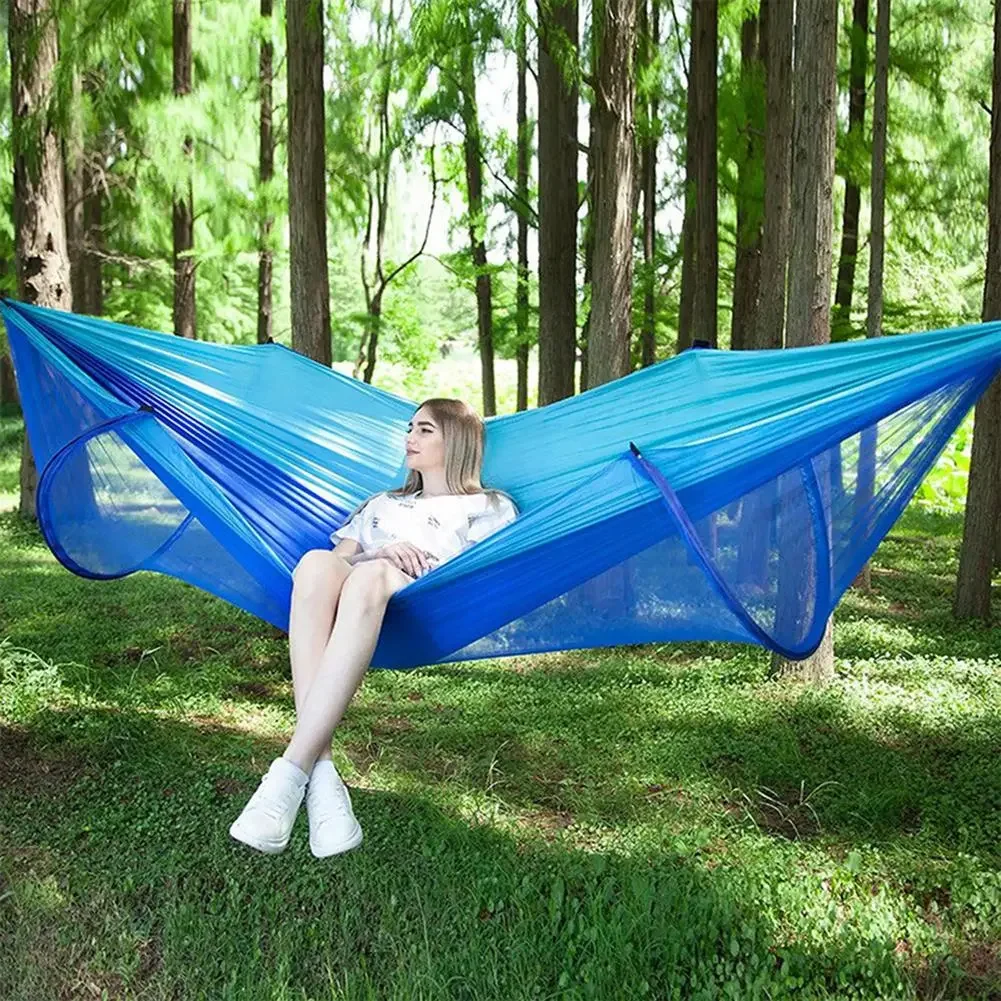 

Person 102.36x55.12inch Camping Hammock Outdoor Mosquito Bug Net Portable Parachute Nylon For Sleeping Travel Hiking
