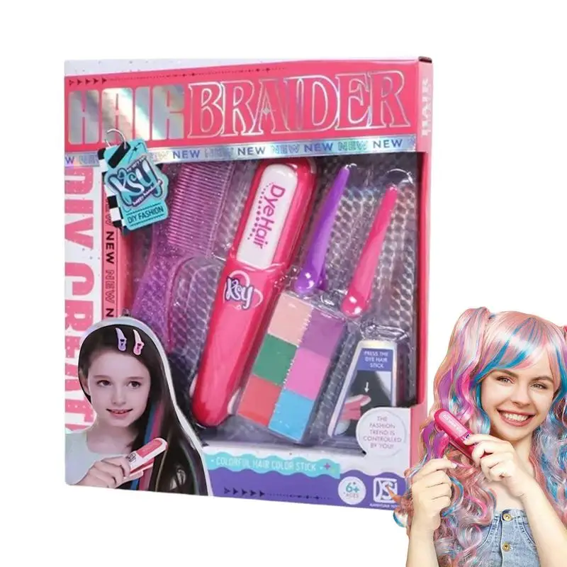 Детская временная игрушка-раскраска для волос игровой мел временный моющийся