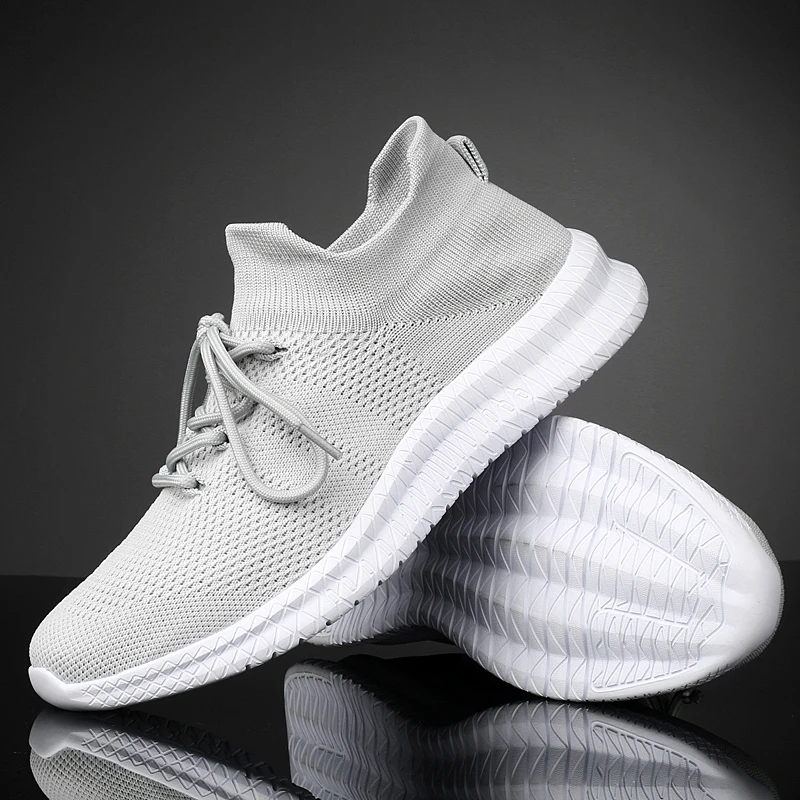 Кроссовки-носки мужские дышащие уличные повседневные лоферы прогулочная обувь