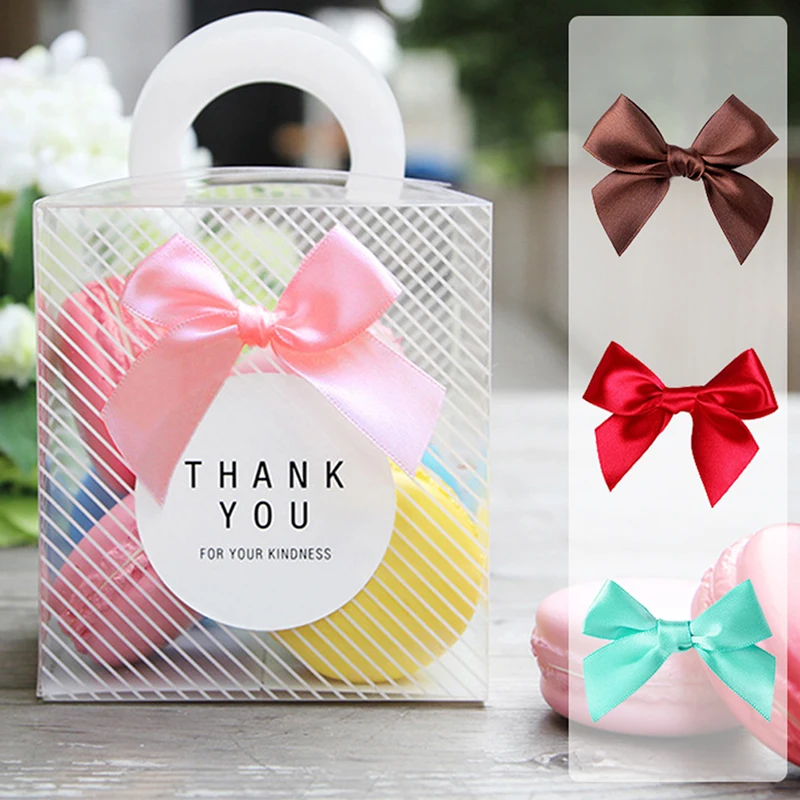 

10 шт., цветные банты из полиэстера