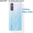 Для Realme Narzo 30A 30 10 10A 20 20A Pro 3D анти-отпечатков пальцев мягкий чехол из углеродного волокна и пленок для задней панели задняя наклейка с защитой экрана