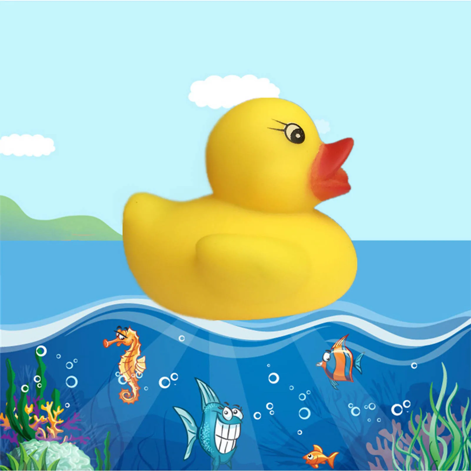 Baby Bath Toys For Newborn 0-12 Month Gift Bathroom 20pcs Mini Rubber Yellow Duck Bathing Playing Water Squeeze Float Ducks