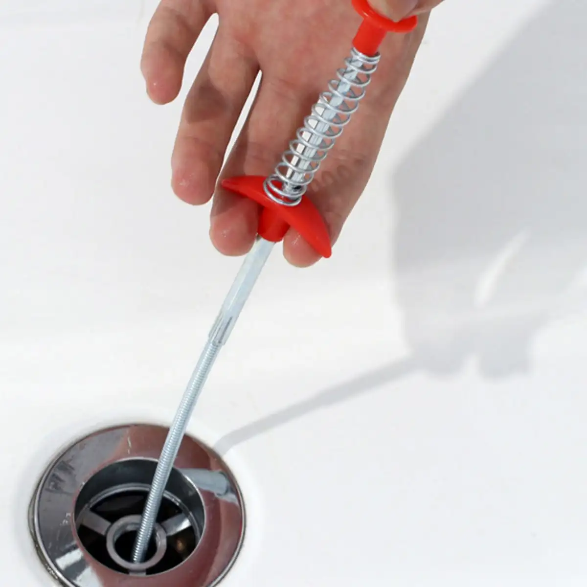 

61.5cm Flexible Sink Claw Pick Up Kitchen Cleaning Tools Pipeline Dredge Sink Hair Brush Cleaner Bend Sink Tool With Spring Grip