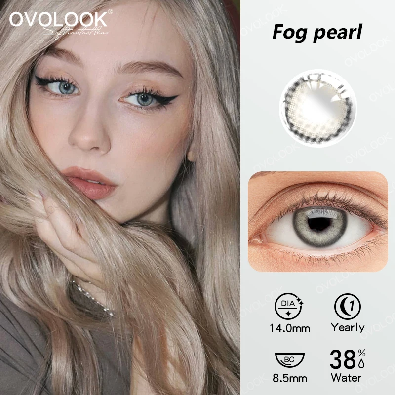 2pcs colored contact lenses with diopters graduated beautiful pupil prescription correct myopia hydrophilic cosmetics accessory free global shipping