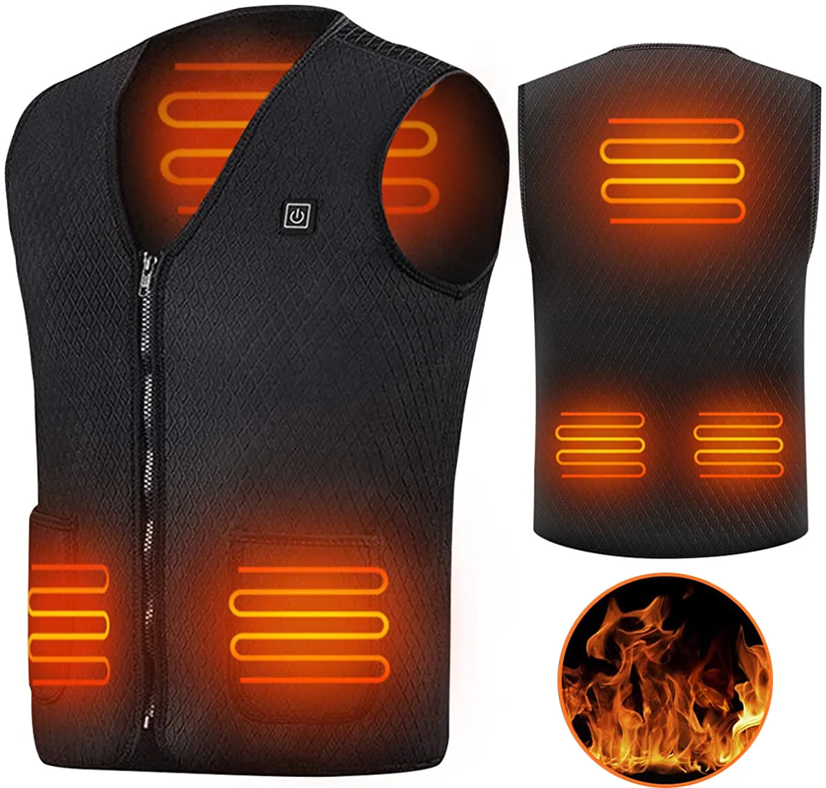 

Heated Vest for Women Men Smart Electric Heating Vest Rechargeable ing Heated Jacket er Jacket Battery Not Included