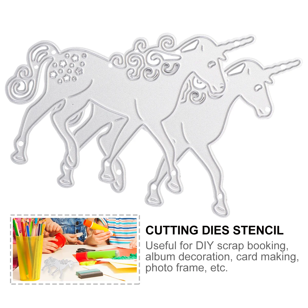 2 шт. стальная форма для ножа единорог штампы тиснение резка трафарет декор