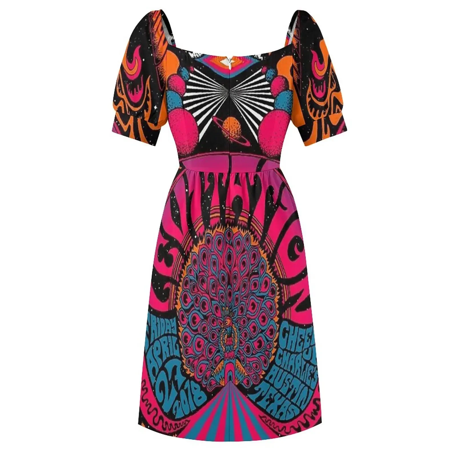 Левитация Fest с Golden Dawn Arkestra платье короткими рукавами женское чувственное