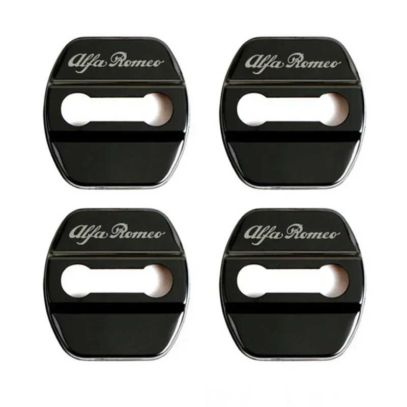 

4 шт. защитная наклейка на дверной замок автомобиля для Alfa Romeo Logo Sportiva Giulia Giulietta 159 156 MITO Stelvio 147 аксессуары