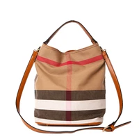 2022 designer luxury female bag large bag with long strap canvas bucket bag checkered handbag fashion chain bag shoulder bag
