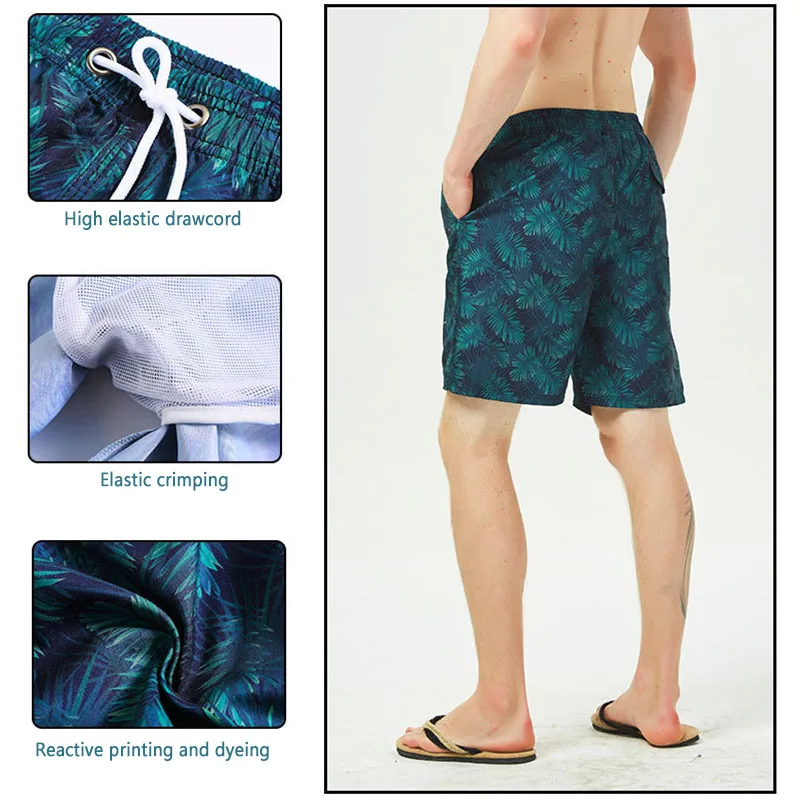 

Men's Shorts Quick Dry Beach Swim Trunk Beach Board Shorts with Elastic Waist For Outdoor Men's Shorts Quick Dry PR Sale