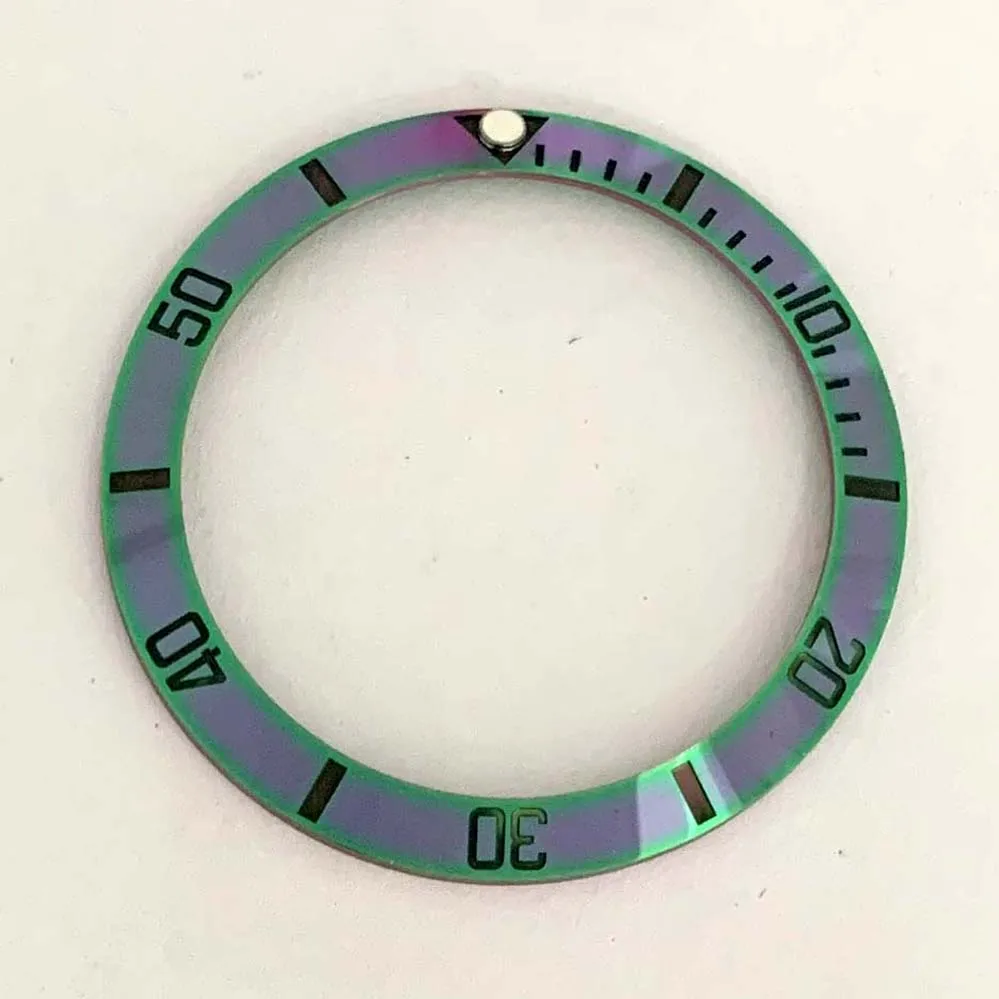 IPS Plating Glossy Color Ring 38mm Ceramic Watch Bezel Insert Fits 40mm Men's Watch Face Watchens Ring Replace Accessories
