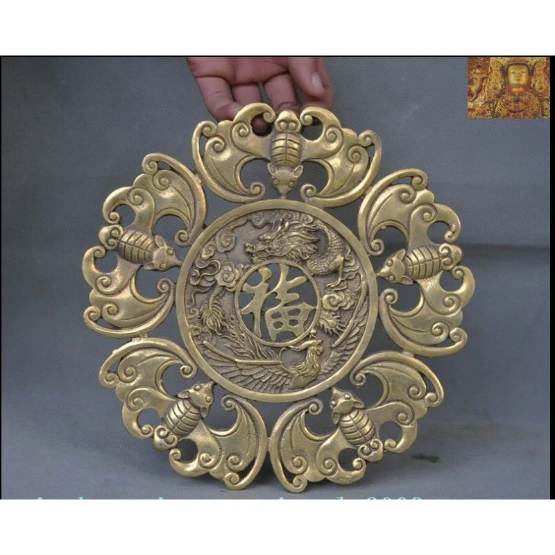 

Настенная подвесная статуя летучей мыши из латуни и меди