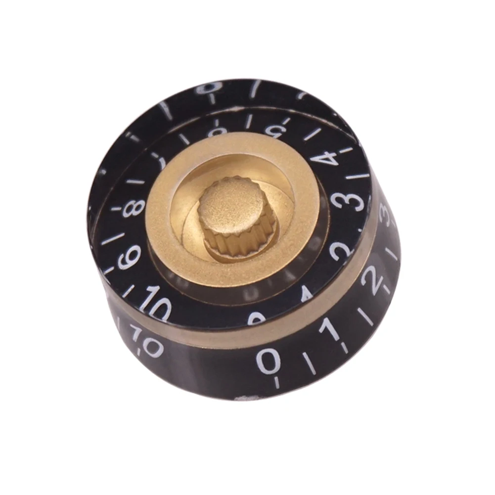 

Volume Guitar Knobs Speed Control Tone 4PCS Accessories Knob LP Guitars Plastic Portable Replacement Black Gold