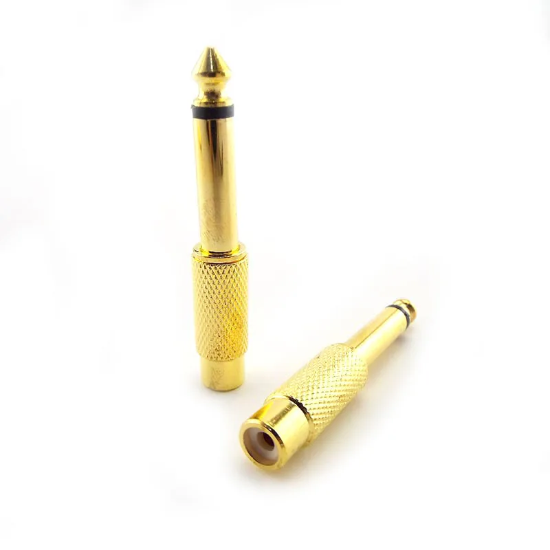 6 35 мм 1/4 дюйма штекер моно разъем на 5 гнездо RCA аудио стерео адаптер TS звуковой